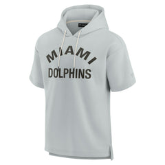 Miami Dolphins Fanatics Unisex Elements Super Soft Fleece Short Sleeve Pullover Hoodie