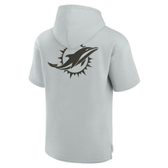 Miami Dolphins Fanatics Unisex Elements Super Soft Fleece Short Sleeve Pullover Hoodie