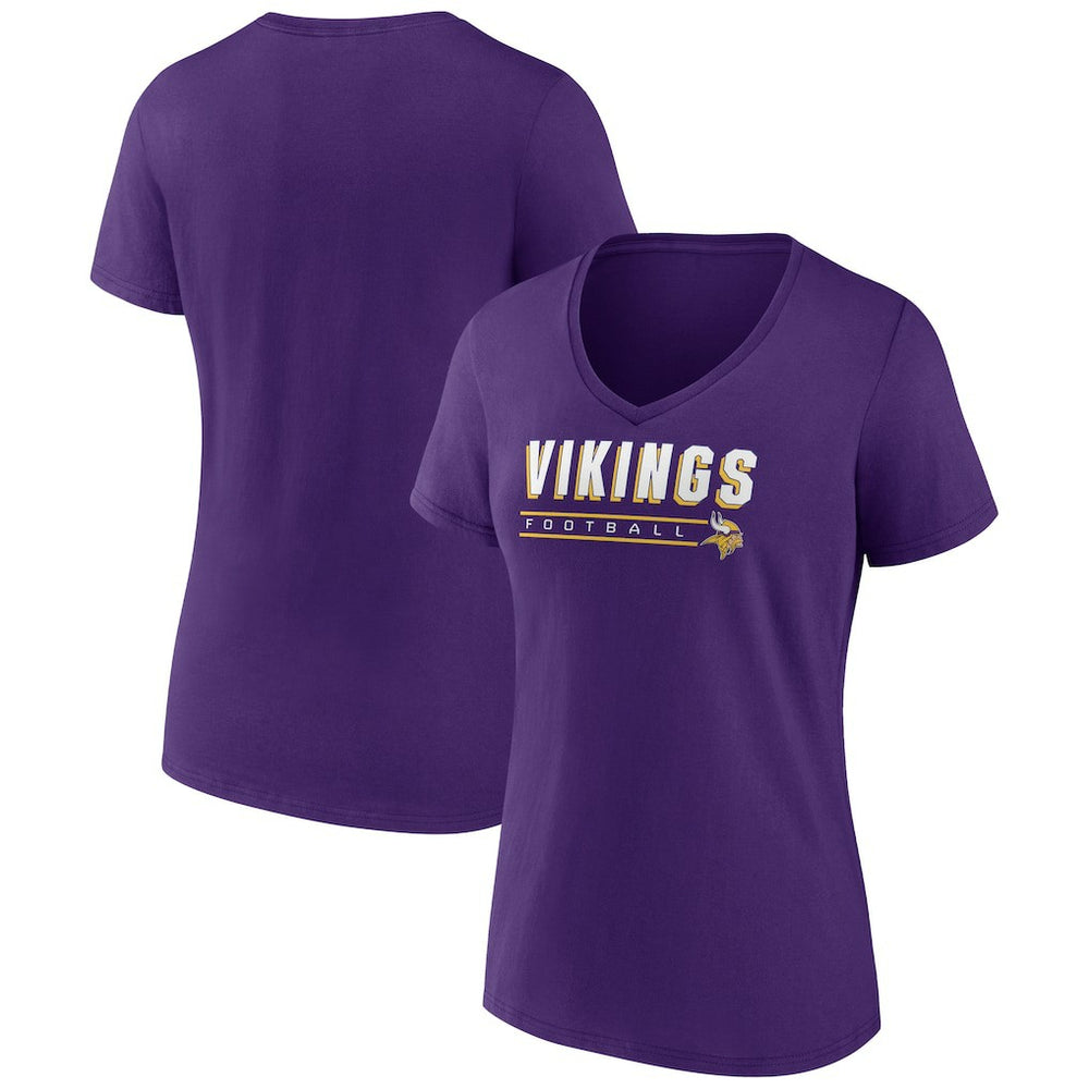 Minnesota Vikings Women's Primary Play V-Neck T-Shirt