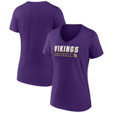 Minnesota Vikings Women's Primary Play V-Neck T-Shirt