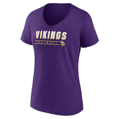 Minnesota Vikings Women's Primary Play V-Neck T-Shirt