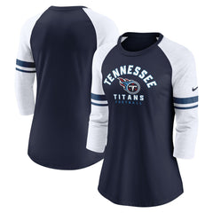 Tennessee Titans Nike Women's Fashion 3/4-Sleeve Lightweight Raglan Fashion T-Shirt