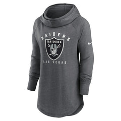 Las Vegas Raiders Nike Women's Raglan Funnel Neck Pullover Hoodie