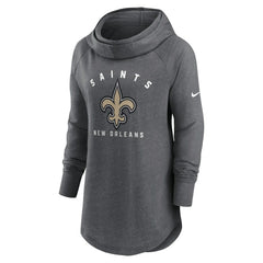 New Orleans Saints Nike Women's Raglan Funnel Neck Pullover Hoodie
