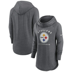 Pittsburgh Steelers Nike Women's Raglan Funnel Neck Pullover Hoodie