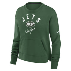 New York Jets Nike Women's High Hip Fleece Pullover Sweatshirt
