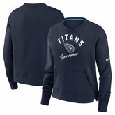 Tennessee Titans Nike Women's High Hip Fleece Pullover Sweatshirt
