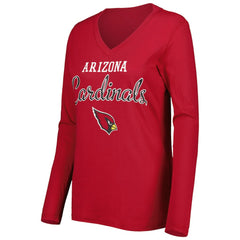 Arizona Cardinals G-III 4Her by Carl Banks Women's Post Season Long Sleeve V-Neck T-Shirt