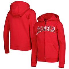 Los Angeles Angels Youth Wordmark Full-Zip Fleece Hoodie | MLB US