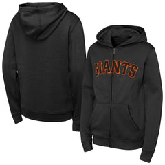 San Francisco Giants Youth Wordmark Full-Zip Fleece Hoodie | MLB New