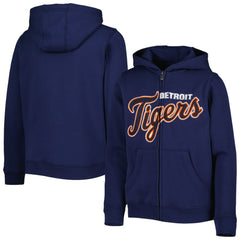 Detroit Tigers Youth Wordmark Full-Zip Fleece Hoodie | MLB Sale