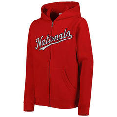 Washington Nationals Youth Wordmark Full-Zip Fleece Hoodie | MLB For sale