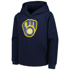 Milwaukee Brewers Youth Team Primary Logo Pullover Hoodie | MLB Sale