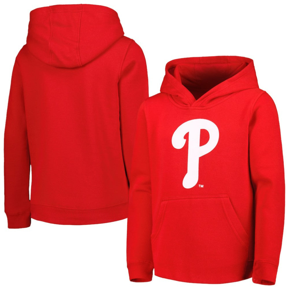 Philadelphia Phillies Youth Team Primary Logo Pullover Hoodie | MLB Discount