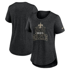 New Orleans Saints Nike Women's Fashion Tri-Blend T-Shirt