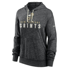 New Orleans Saints Nike Women's Rewind Gym Vintage Lightweight Pullover Hoodie