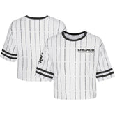 Chicago White Sox Girls Youth Ball Striped T-Shirt | MLB Discount