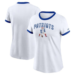 New England Patriots Nike Women's Rewind Ringer T-Shirt