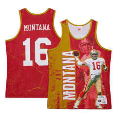 San Francisco 49ers Mitchell & Ness Joe Montana 1989 Player Burst Tank Top