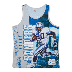 Detroit Lions Mitchell & Ness Barry Sanders 1991 Player Burst Tank Top