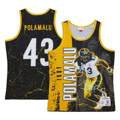 Pittsburgh Steelers Mitchell & Ness Troy Polamalu 2007 Player Burst Tank Top