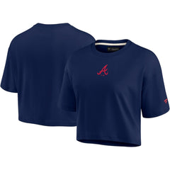 Atlanta Braves Fanatics Women's Elements Super Soft Boxy Cropped T-Shirt | MLB For sale