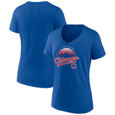 Chicago Cubs Women's One Champion V-Neck T-Shirt | MLB On Sale