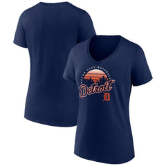Detroit Tigers Women's One Champion V-Neck T-Shirt | MLB New