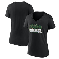 Women's Black Milwaukee Bucks Core Hometown V-Neck T-Shirt for sale Outlet