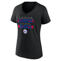 Women's Black Philadelphia 76ers Core Hometown V-Neck T-Shirt online On Sale