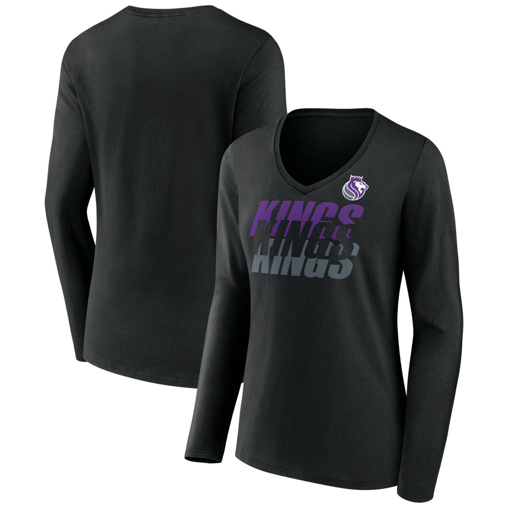 Portland Trail Blazers Women's Tumble V-Neck Long Sleeve T-Shirt On Sale