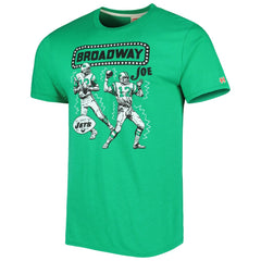 New York Jets Joe Namath Homage Unisex Unisex Caricature Retired Player Tri-Blend T-Shirt