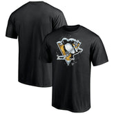Pittsburgh Penguins Snow Logo T-Shirt On Sale