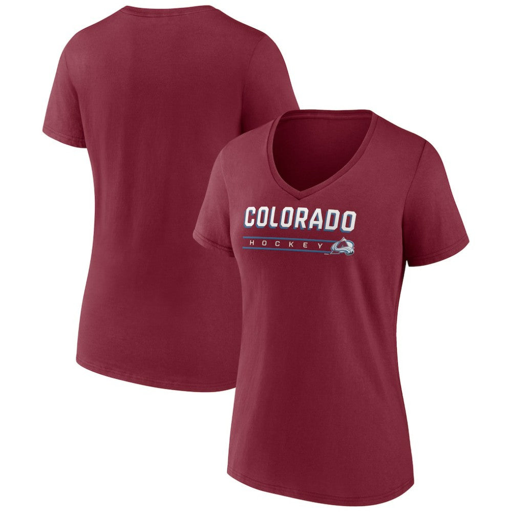 Colorado Avalanche Women's Primary Play V-Neck T-Shirt Online