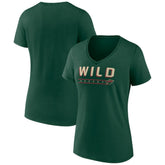 Minnesota Wild Women's Primary Play V-Neck T-Shirt Sale