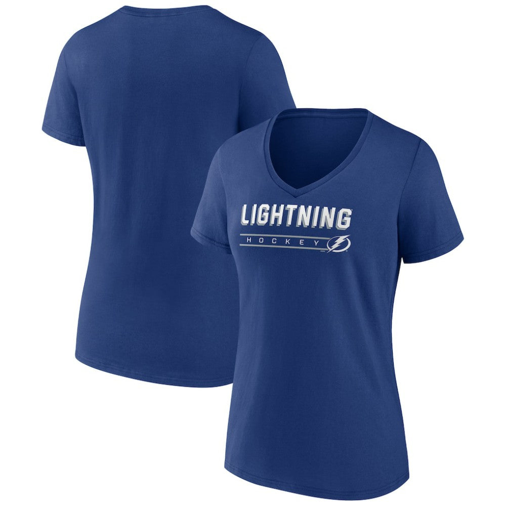 Tampa Bay Lightning Women's Primary Play V-Neck T-Shirt On Sale