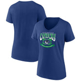 Vancouver Canucks Women's Slapshot V-Neck T-Shirt Sale