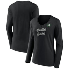 Dallas Stars Women's Forge Long Sleeve V-Neck T-Shirt Outlet
