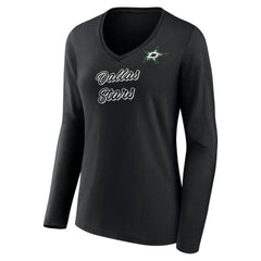 Dallas Stars Women's Forge Long Sleeve V-Neck T-Shirt Outlet