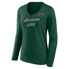 Minnesota Wild Women's Forge Long Sleeve V-Neck T-Shirt Outlet