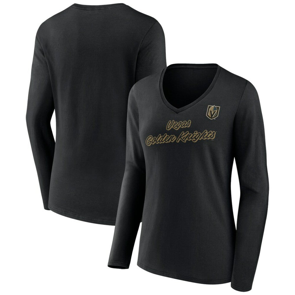 Vegas Golden Knights Women's Forge Long Sleeve V-Neck T-Shirt Outlet