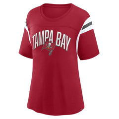 Tampa Bay Buccaneers Fanatics Women's Earned Stripes T-Shirt