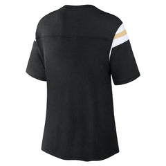 New Orleans Saints Fanatics Women's Earned Stripes T-Shirt