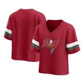 Tampa Bay Buccaneers Fanatics Women's Established Jersey Cropped V-Neck T-Shirt