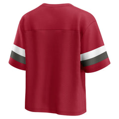 Tampa Bay Buccaneers Fanatics Women's Established Jersey Cropped V-Neck T-Shirt