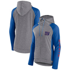 New York Giants Fanatics Women's Blind Side Lightweight Full-Zip Hoodie