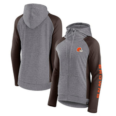 Cleveland Browns Fanatics Women's Blind Side Lightweight Full-Zip Hoodie
