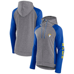 Los Angeles Rams Fanatics Women's Blind Side Lightweight Full-Zip Hoodie