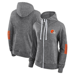 Cleveland Browns Fanatics Women's Opening Coin Flip Lightweight Full-Zip Hoodie