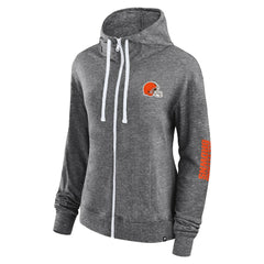 Cleveland Browns Fanatics Women's Opening Coin Flip Lightweight Full-Zip Hoodie